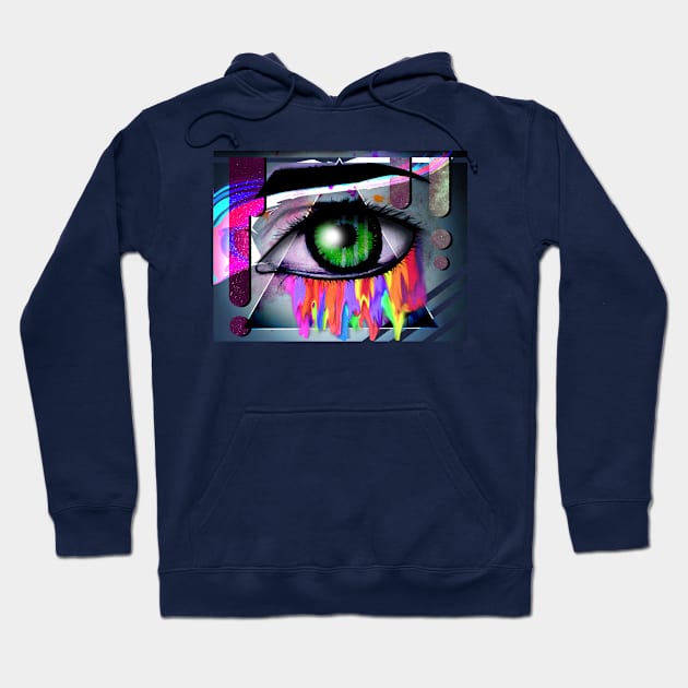 one eye space drip Hoodie by chachazart